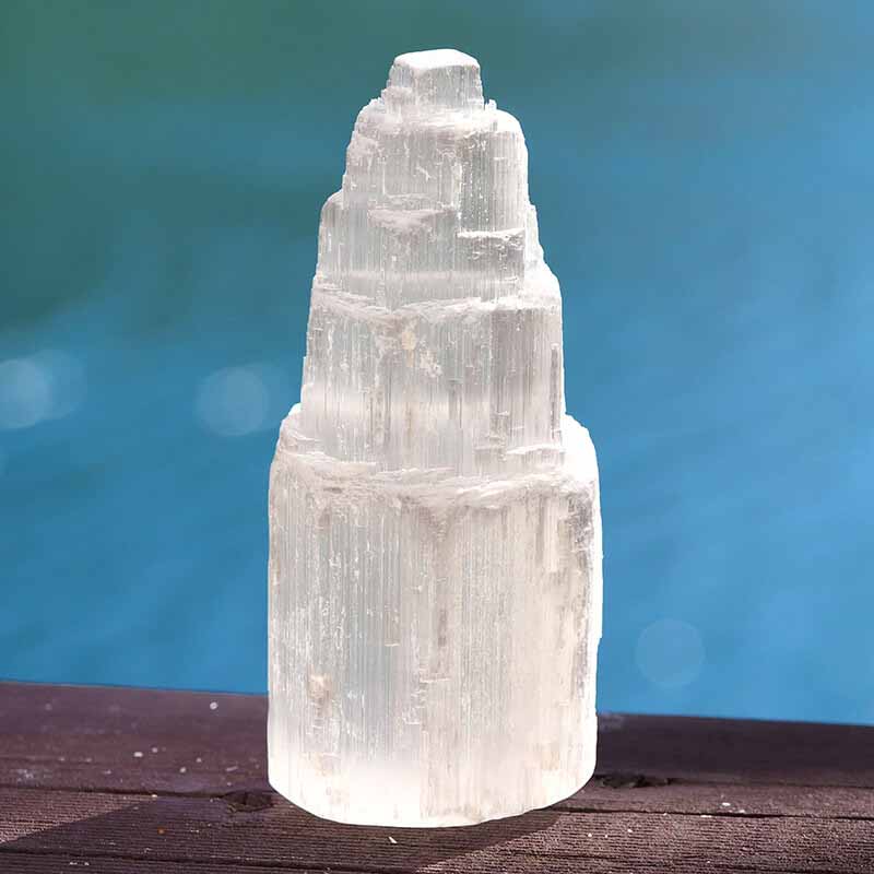 Selenite Tower 10cm (usb base)